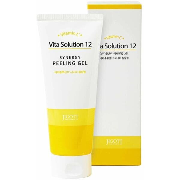 Energizuojantis veido šveitiklis Jigott Vita Solution 12 Synergy Peeling Gel, 180 ml kaina ir informacija | Veido prausikliai, valikliai | pigu.lt