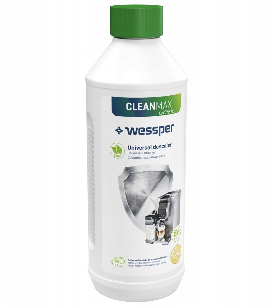 Wessper CLEANMAX universalus kavos aparatų nukalkintojas, 500ml kaina ir informacija | Priedai kavos aparatams | pigu.lt