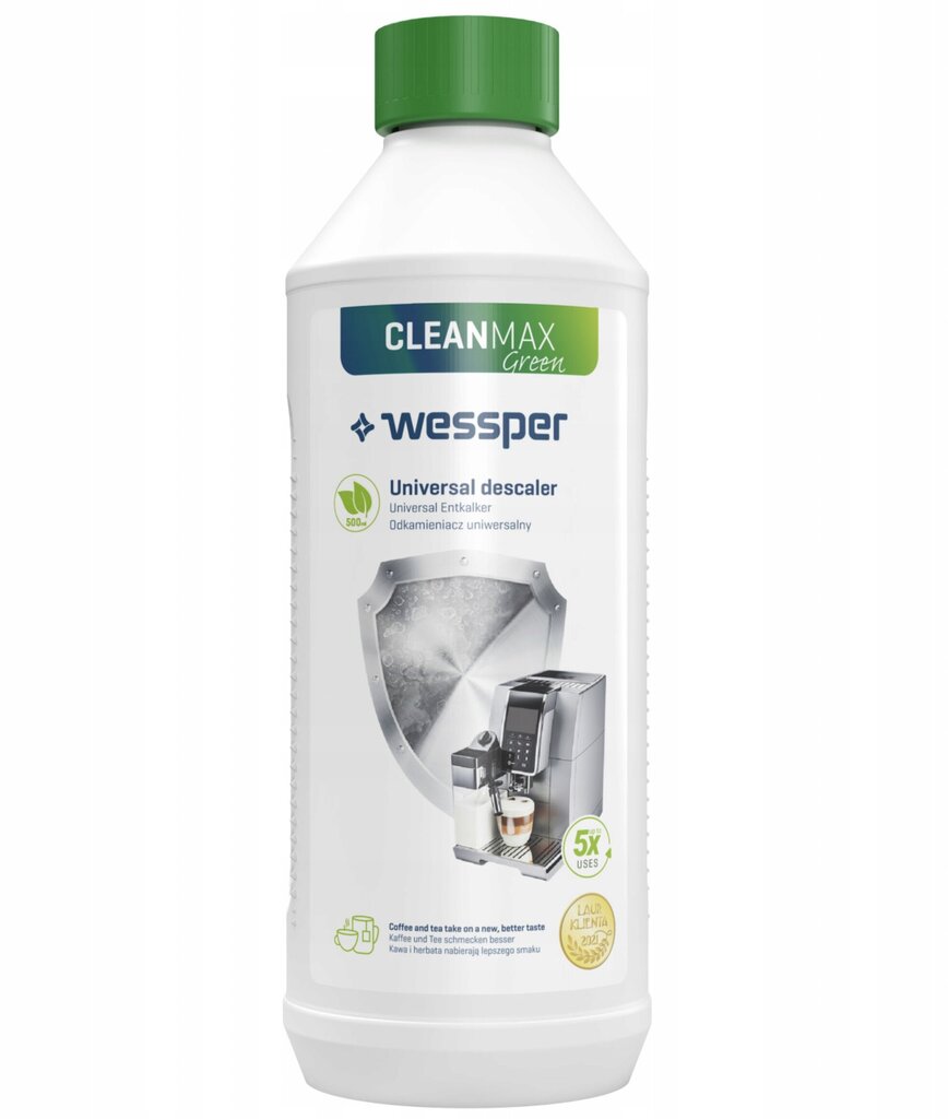 Wessper CLEANMAX universalus kavos aparatų nukalkintojas, 500ml kaina ir informacija | Priedai kavos aparatams | pigu.lt