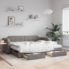 Sofa-lova vidaXL, 100x200 cm, pilka kaina ir informacija | Lovos | pigu.lt