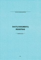 Gautų dokumentų registracijos žurnalas 0720-006 цена и информация | Канцелярские товары | pigu.lt