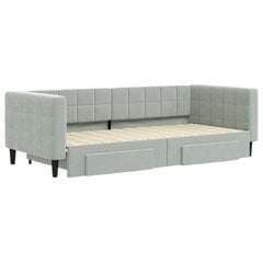 Sofa-lova vidaXL, 90x200 cm, pilka kaina ir informacija | Lovos | pigu.lt