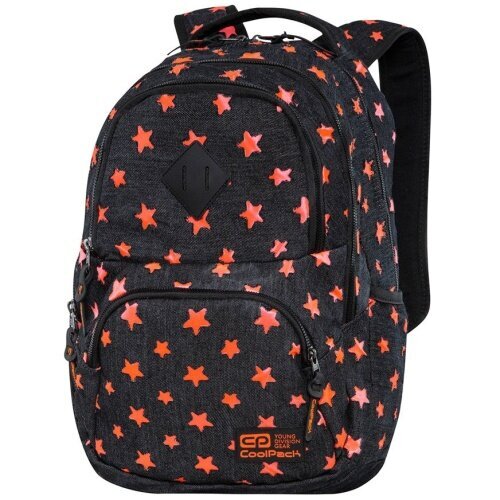 Kuprinė CoolPack Dart Orange Stars, juoda/raudona цена и информация | Kuprinės mokyklai, sportiniai maišeliai | pigu.lt