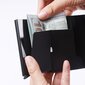 Minimalistinė piniginė/kortelių dėklas, juoda цена и информация | Vyriškos piniginės, kortelių dėklai | pigu.lt