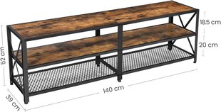 Тумба под ТВ LTV094B01, коричневый/черный цена и информация | Тумбы под телевизор | pigu.lt