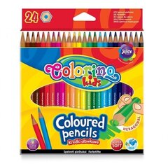 Цветные карандаши  COLORINO KIDS, 24 цвета цена и информация | Принадлежности для рисования, лепки | pigu.lt