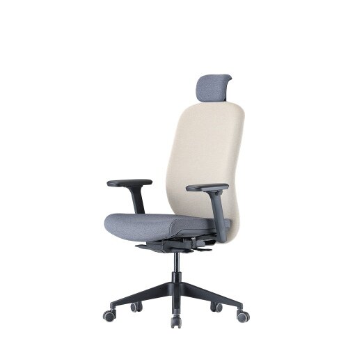 Up Up Athene ergonominė biuro kėdė Juoda, Pilkas + Dramblio kaulo spalvos audinys kaina ir informacija | Biuro kėdės | pigu.lt