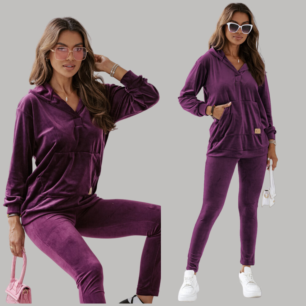 Laisvalaikio komplektas moterims Aveira, violetinis цена и информация | Sportinė apranga moterims | pigu.lt
