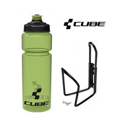 Поильник и держатель Cube Icon, 750 мл, зелёный цена и информация | Фляги для велосипеда, флягодержатели | pigu.lt
