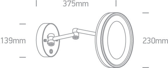 ONELight sieninis šviestuvas Mirrors 60204/C цена и информация | Sieniniai šviestuvai | pigu.lt