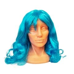 Karnavalinis ilgų plaukų perukas, mėlynas цена и информация | Карнавальные костюмы | pigu.lt