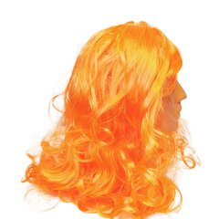 Karnavalinis ilgų plaukų perukas, oranžinis цена и информация | Карнавальные костюмы | pigu.lt