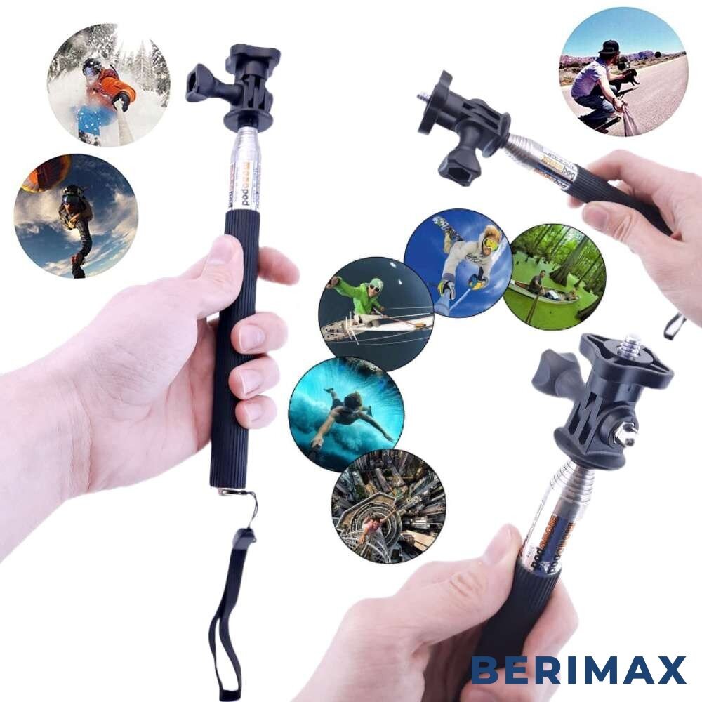 Berimax Plus kameros GoPro teleskopinė lazda цена и информация | Priedai vaizdo kameroms | pigu.lt