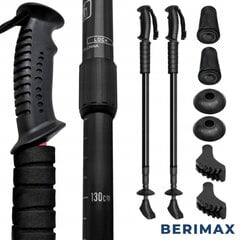 Trekingo lazdos su priedais Berimax, juodos kaina ir informacija | Ėjimo lazdos | pigu.lt