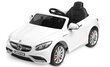 Vienvietis elektromobilis vaikams Mercedes S63 AMG, baltas kaina ir informacija | Elektromobiliai vaikams | pigu.lt