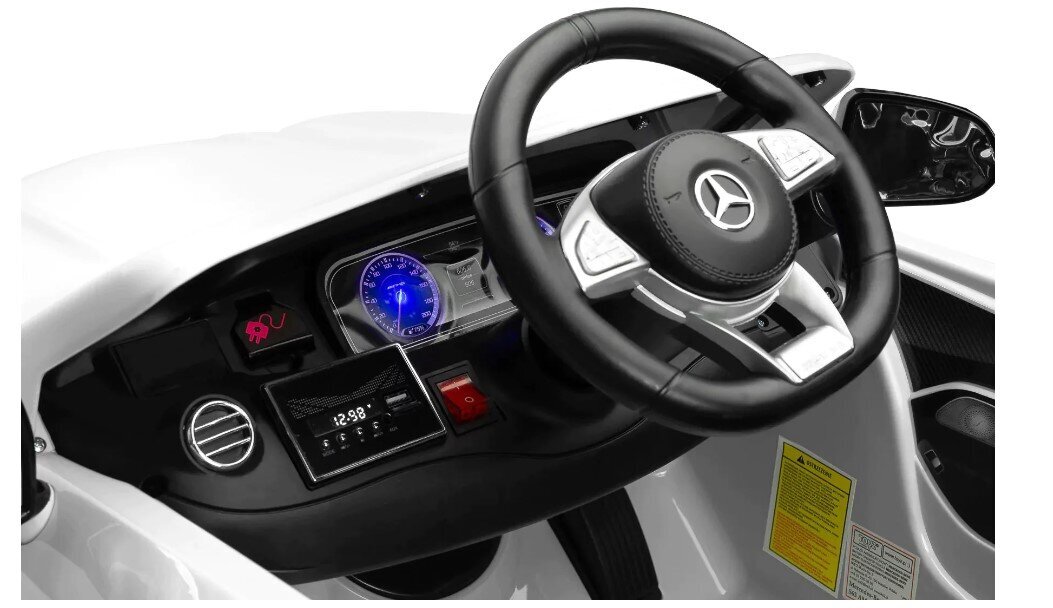 Vienvietis elektromobilis vaikams Mercedes S63 AMG, baltas kaina ir informacija | Elektromobiliai vaikams | pigu.lt