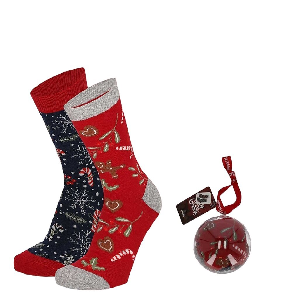 Kalėdinės kojinės moterims Apollo Dovanų burbulas, įvairių spalvų, 2 poros,  36-41 kaina | pigu.lt