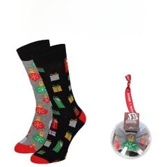 Kalėdinės kojinės vyrams Apollo Dovanų burbulas, įvairių spalvų, 2 poros kaina ir informacija | Vyriškos kojinės | pigu.lt