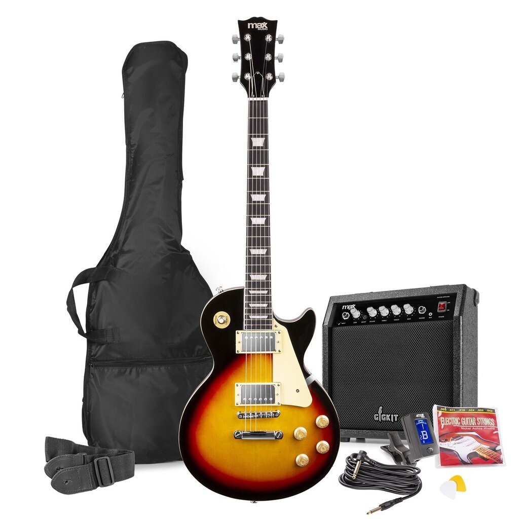 Elektrinės gitaros rinkinys GigKit LP Style Sunburst kaina ir informacija | Gitaros | pigu.lt