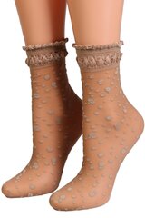Kojinės moterims Sokisahtel, smėlio spalvos kaina ir informacija | Moteriškos kojinės | pigu.lt