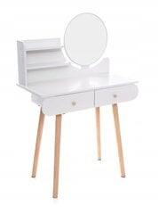 Tualetinis staliukas Lucaro gloss 80 x 122 x 40cm, baltas kaina ir informacija | Kosmetiniai staliukai | pigu.lt