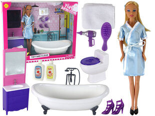 Lėlė Lucy su priedais Lean Toys, mėlyna, 30x5x3 cm, 8 d. цена и информация | Игрушки для девочек | pigu.lt