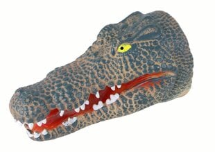 Rankinė lėlė krokodilas Lean Toys, pilkas, 17x8x8 cm цена и информация | Игрушки для девочек | pigu.lt