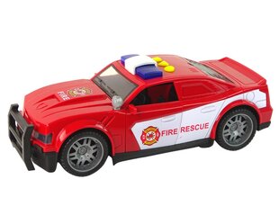 Žaislinis ugniagesių gelbėtojų automobilis Lean Toys, raudona/balta, 25x9x11 cm kaina ir informacija | Žaislai berniukams | pigu.lt