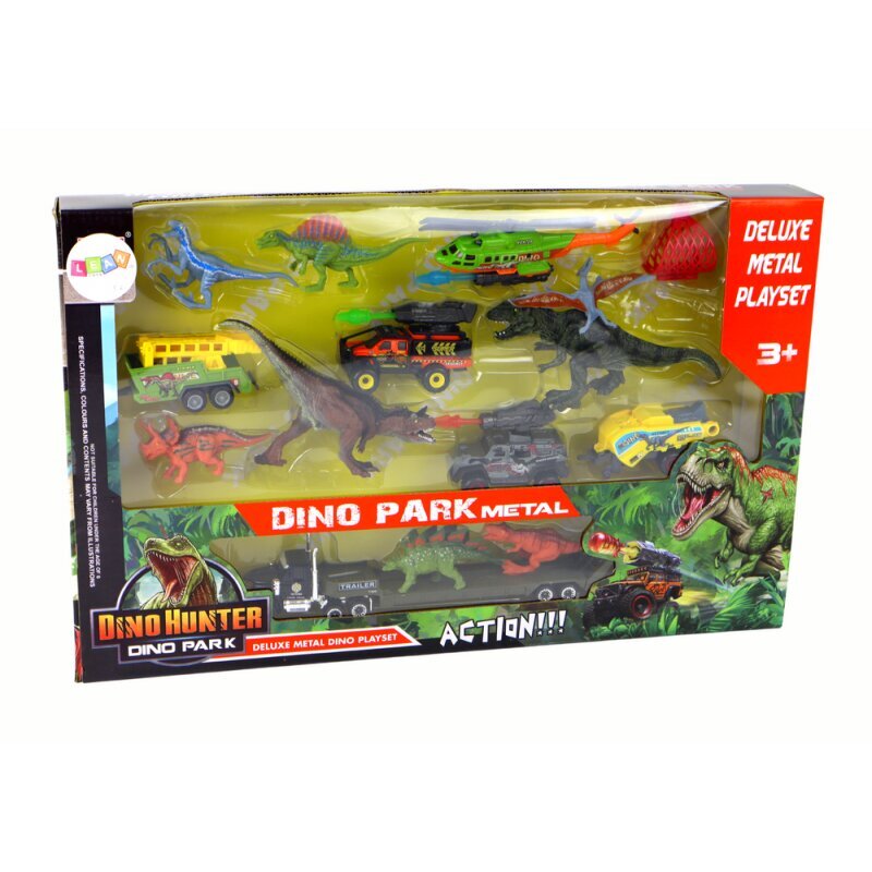 Transporto priemonių rinkinys su dinozaurais Lean Toys kaina ir informacija | Žaislai berniukams | pigu.lt