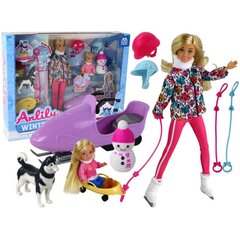 Кукла Anlily с аксессуарами для зимних видов спорта цена и информация | Игрушки для девочек | pigu.lt