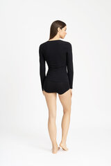 Женская черная блуза в стиле кэжуал цена и информация | Женские блузки, рубашки | pigu.lt