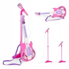 Elektrinės gitaros rinkinys vaikams su mikrofono stovu Multistore kaina ir informacija | Lavinamieji žaislai | pigu.lt