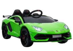 Vaikiškas vienvietis elektromobilis Lamborghini Aventador, žalias kaina ir informacija | Elektromobiliai vaikams | pigu.lt