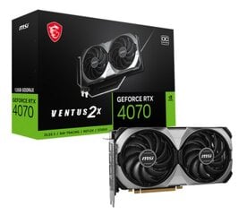 MSI GeForce RTX 4070 Ventus 2X E 12G OC (RTX4070VEN2XE12GOC) цена и информация | Видеокарты (GPU) | pigu.lt