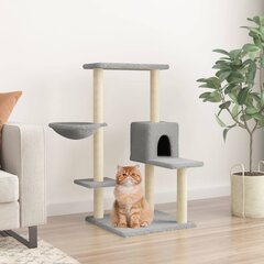 Draskyklė katėms su stovais vidaXL, šviesiai pilka, 95cm kaina ir informacija | Draskyklės | pigu.lt