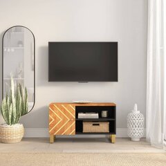 TV staliukas vidaXL, rudas/juodas kaina ir informacija | TV staliukai | pigu.lt