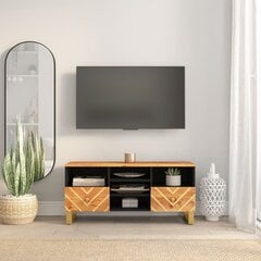 TV staliukas vidaXL, rudas/juodas kaina ir informacija | TV staliukai | pigu.lt
