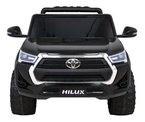 Vienvietis elektromobilis Toyota Hilux, juodas kaina ir informacija | Elektromobiliai vaikams | pigu.lt