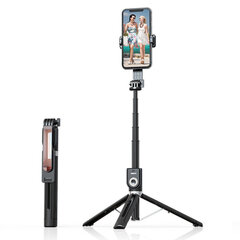 Selfie Stick - with detachable bluetooth remote control and tripod - P80 1,3 metres BLACK цена и информация | Моноподы для селфи («Selfie sticks») | pigu.lt