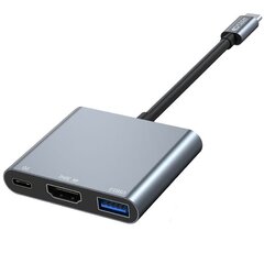 Tech - Protect V1 USB-C Multiport Адаптер | USB 3.0 | HDMI | USB-C | черный цена и информация | Адаптеры, USB-разветвители | pigu.lt