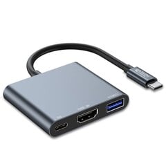Tech - Protect V1 USB-C Multiport Адаптер | USB 3.0 | HDMI | USB-C | черный цена и информация | Адаптеры, USB-разветвители | pigu.lt