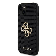 Guess PU Perforated 4G Glitter Metal Logo Case for iPhone 13 Black цена и информация | Чехлы для телефонов | pigu.lt