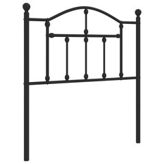 Metalinis galvūgalis vidaXL, 80 cm, juodas цена и информация | Кровати | pigu.lt