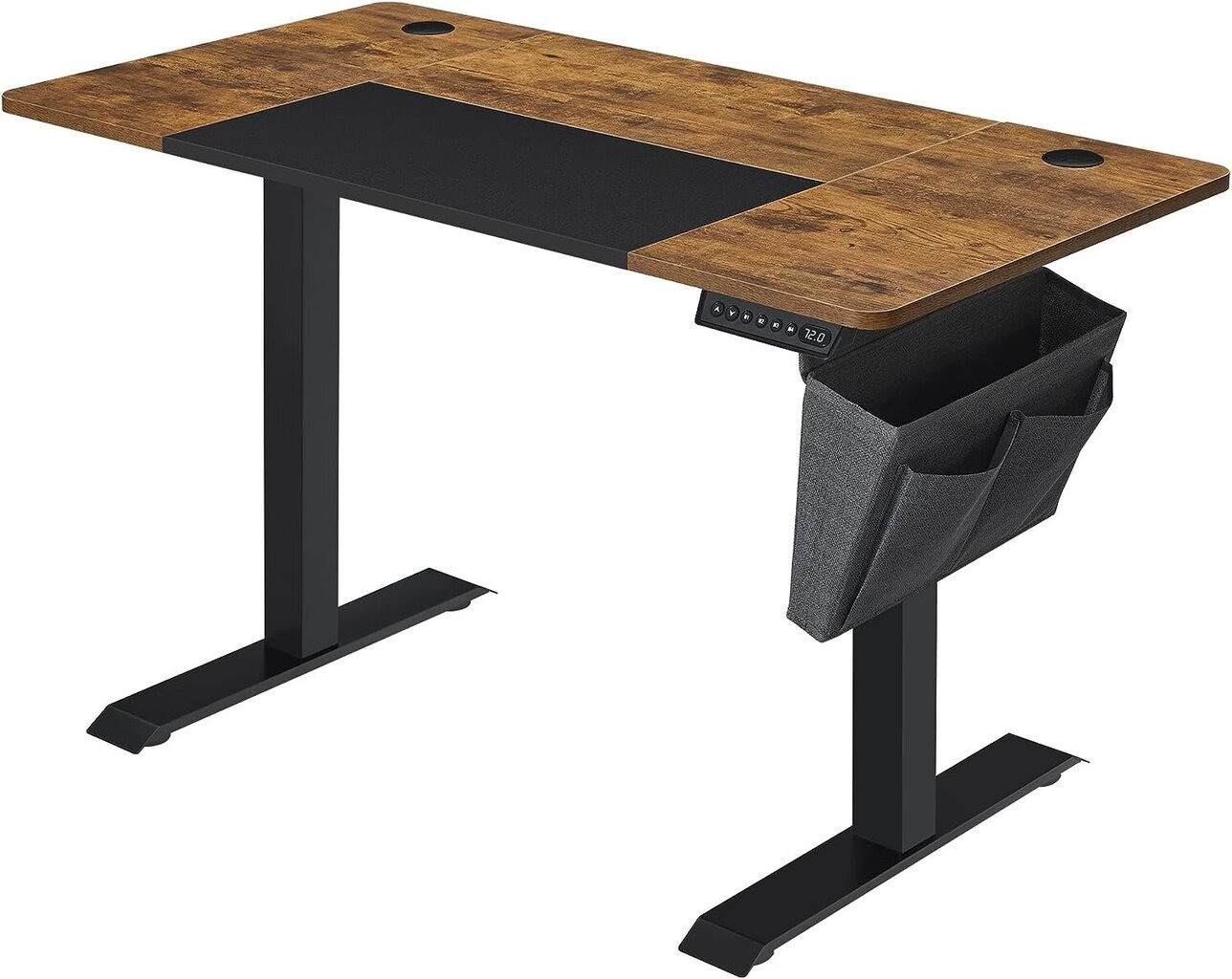 Elektrinis stalas su reguliuojamu aukščiu, Songmics LSD015X01, 120x60x72/120 cm, ruda/juoda цена и информация | Kompiuteriniai, rašomieji stalai | pigu.lt