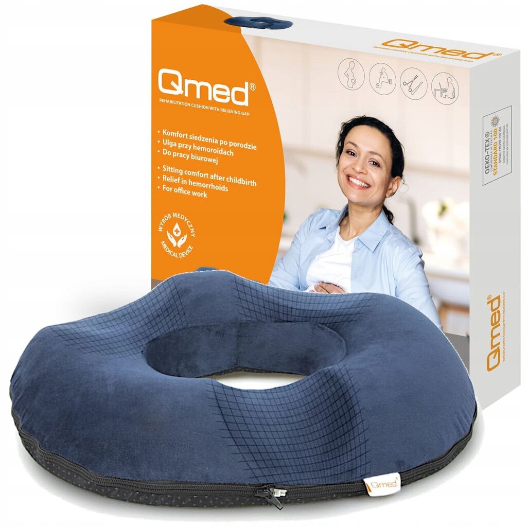 Qmed ortopedinė sedėjimo pagalvė kaina ir informacija | Pagalvės | pigu.lt