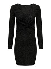 Женское платье ONLY 15309627*01 5715504330946, черное/серебряное цена и информация | Платья | pigu.lt