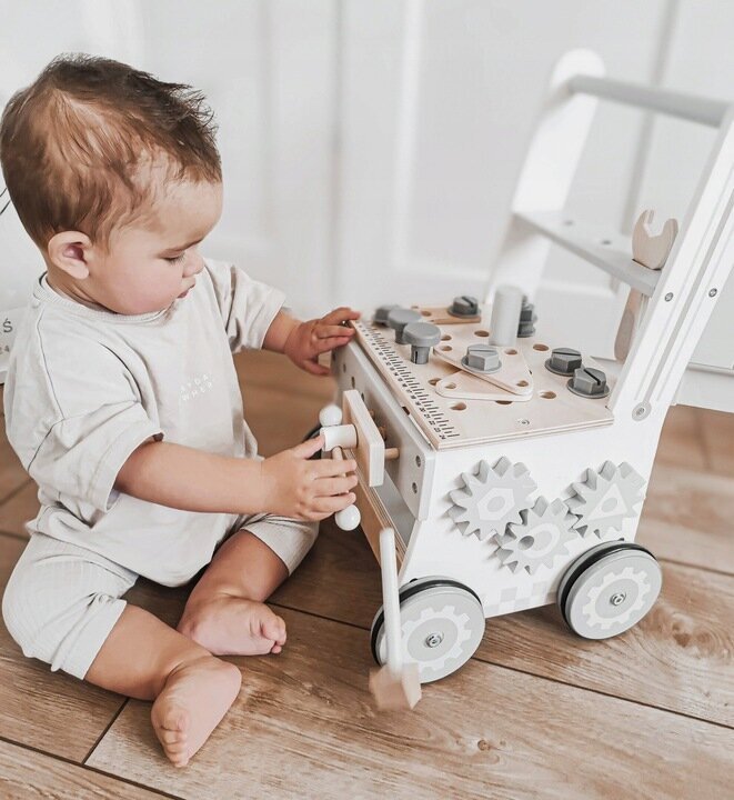 Medinės dirbtuvėlės Mamabrum 3in1 kaina ir informacija | Žaislai kūdikiams | pigu.lt
