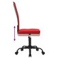 Biuro kėdė vidaXL, raudona kaina ir informacija | Biuro kėdės | pigu.lt