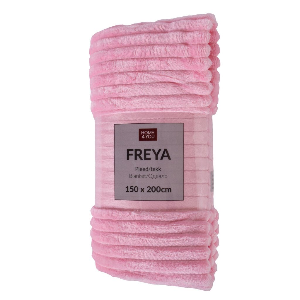 Home4You pledas Freya, 150x200 cm, rožinis цена и информация | Lovatiesės ir pledai | pigu.lt