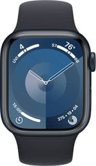 Apple Watch Series 9 41mm Midnight Aluminum/Midnight Sport Band цена и информация | Смарт-часы (smartwatch) | pigu.lt